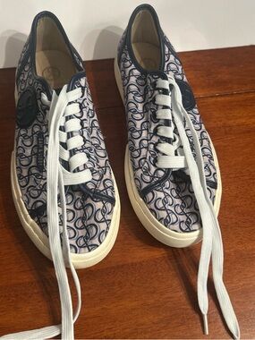 Sam & Libby Navy and White Patterned Low-Top Sneakers